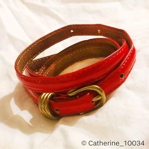 J. Crew Skinny Belt - Red Patent Leather - Size L